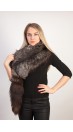 Silver fox fur scarf-collar